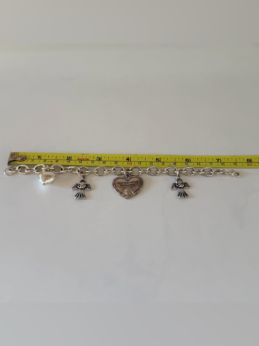 Chunky Guardian Angel Dangle Charm Bracelet, 8" - Picture 12 of 14